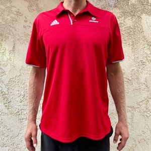 Red Addidas USA Volleyball Branded Polo